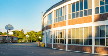 School building from the playground