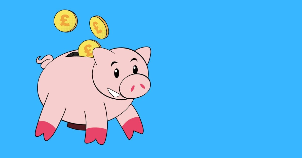 Cartoon piggy bank