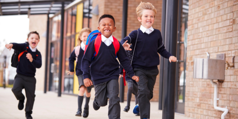 Children running