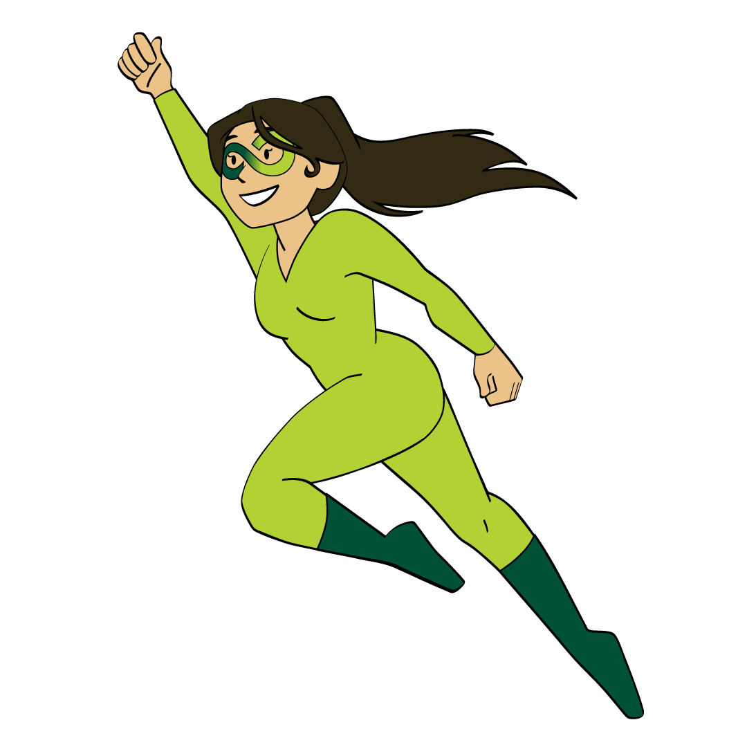 Superhero Susan Flying